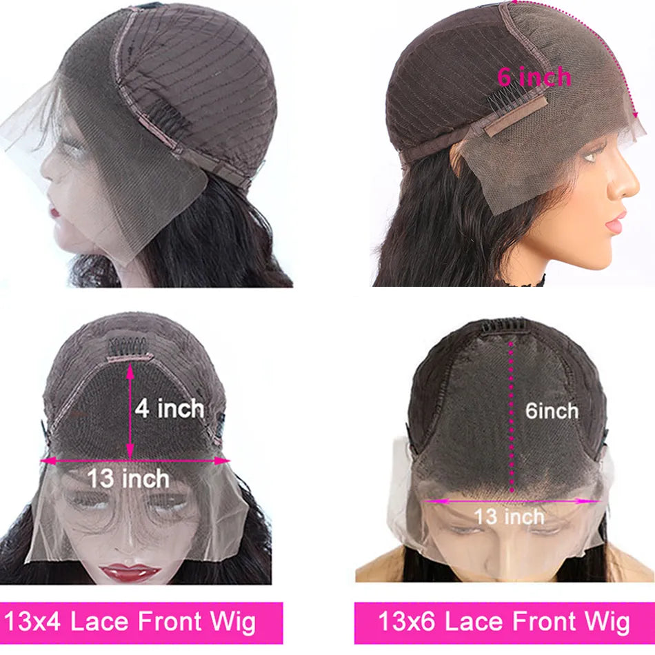 18 Inch Lace Front Human Hair Wig, 180 Density