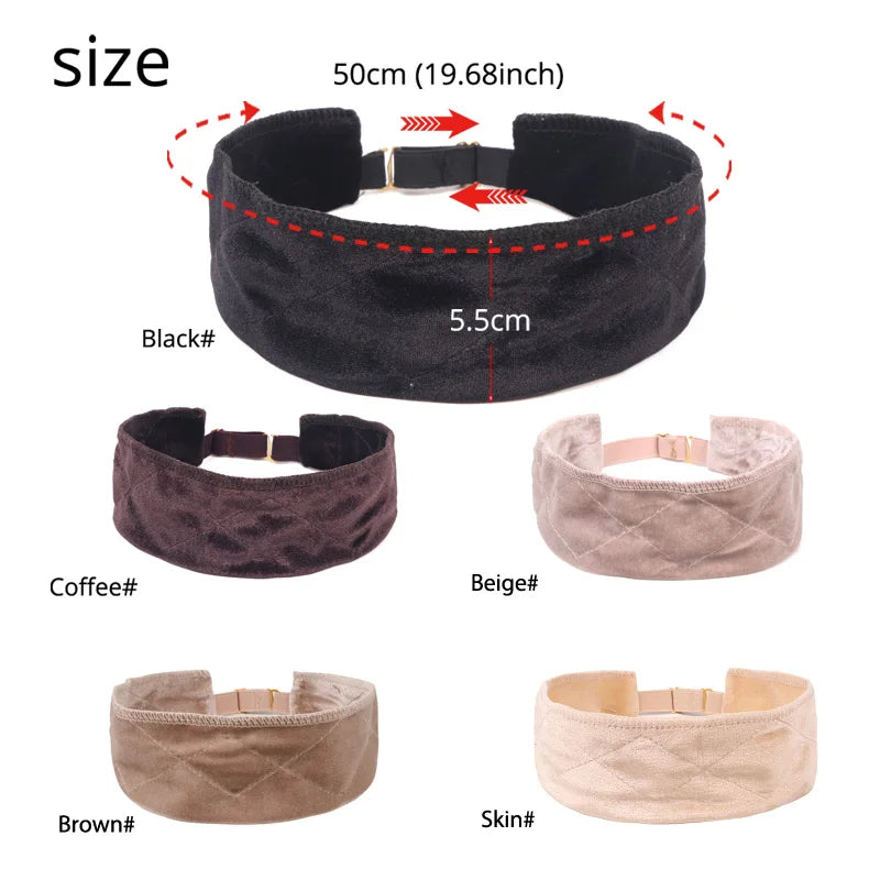 Invisible Wig Grip Headband for Lace Frontal Wigs - Non-Slip Velvet Wig Band